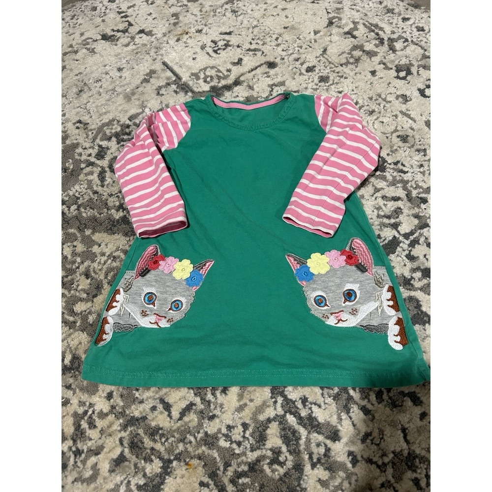 Girl Boutique Embroidered Cat Dress Size 3t
